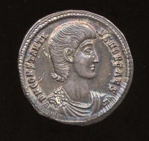 Obverse image of a coin of Constantius Gallus